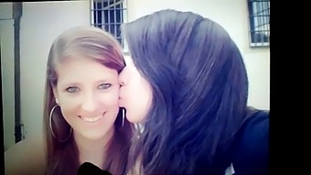 A Man Ejaculates For Two Women In A Lesbian Encounter