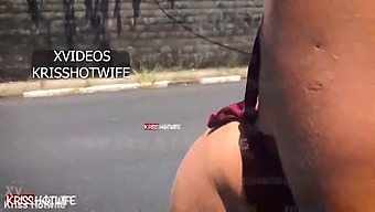 Kriss Hotwife Noel Strips Down In Salvador Bahia'S Congested Streets - A Christmas Treat