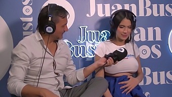 Ambarprada, A Pregnant Beauty With Voluptuous Breasts, Craves Complete Control In The Sex Machine On The Juan Bustos Podcast.