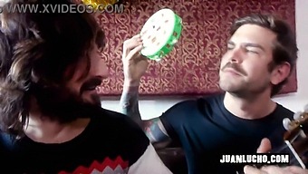Solo Masturbation Session With Christmas-Themed Video
