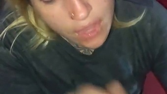 Cute Girl With Green Eyes Gives A Sloppy Blowjob