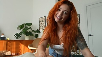 Sinatra Monroe'S Red Hair Sexy Girlfriend In A Hot Pov Video.